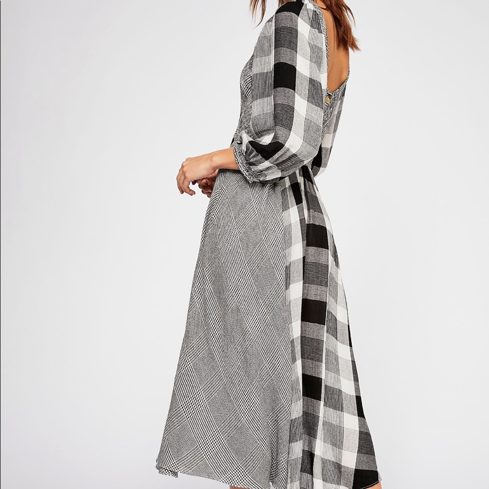 Free People old friends checkered maxi dress